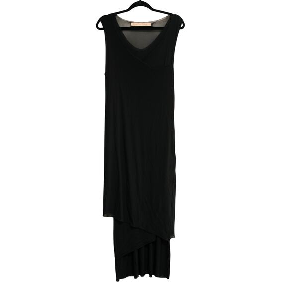 Cynthia Ashby Layered Mesh Midi Dress Black Whimsygoth Goth Grunge SZ M - Picture 1 of 5